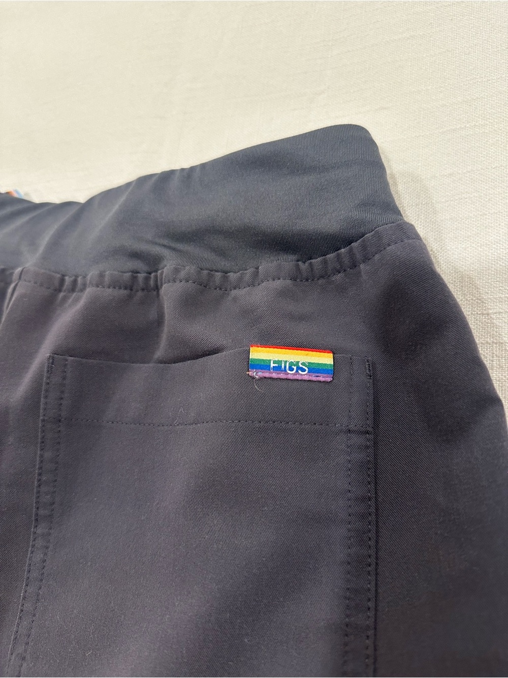 FIGS Charcoal Pride Scrub Set - Catarina Top & Zamora High Waisted Joggers - Picture 9 of 10